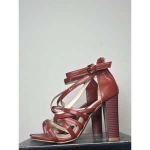 Women's Brown Open Toe Heels Size 9